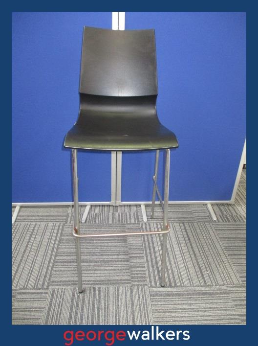 PR6296  Black Ricciolina Barstool - George Walkers Office Furniture Megastore