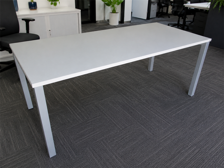 PR6724  White  Desk 1.8M - George Walkers Office Furniture Megastore