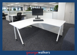 PR5759  White  Corner Workstation 1.6m - George Walkers Office Furniture Megastore