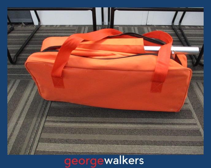 PR6061  Orange LINE2design Portable Aluminium Folding Stretcher - George Walkers Office Furniture Megastore