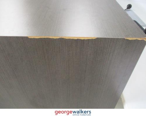 PR5760  Dark Woodgrain  Credenza with Bar Fridge - George Walkers Office Furniture Megastore