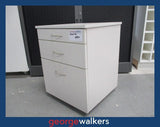 PR6476  Linen-Pattern Melteca  3 Drawer Mobile - George Walkers Office Furniture Megastore