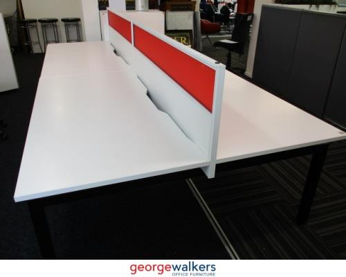 PR5512 - White  Pod Desk - George Walkers Office Furniture Megastore