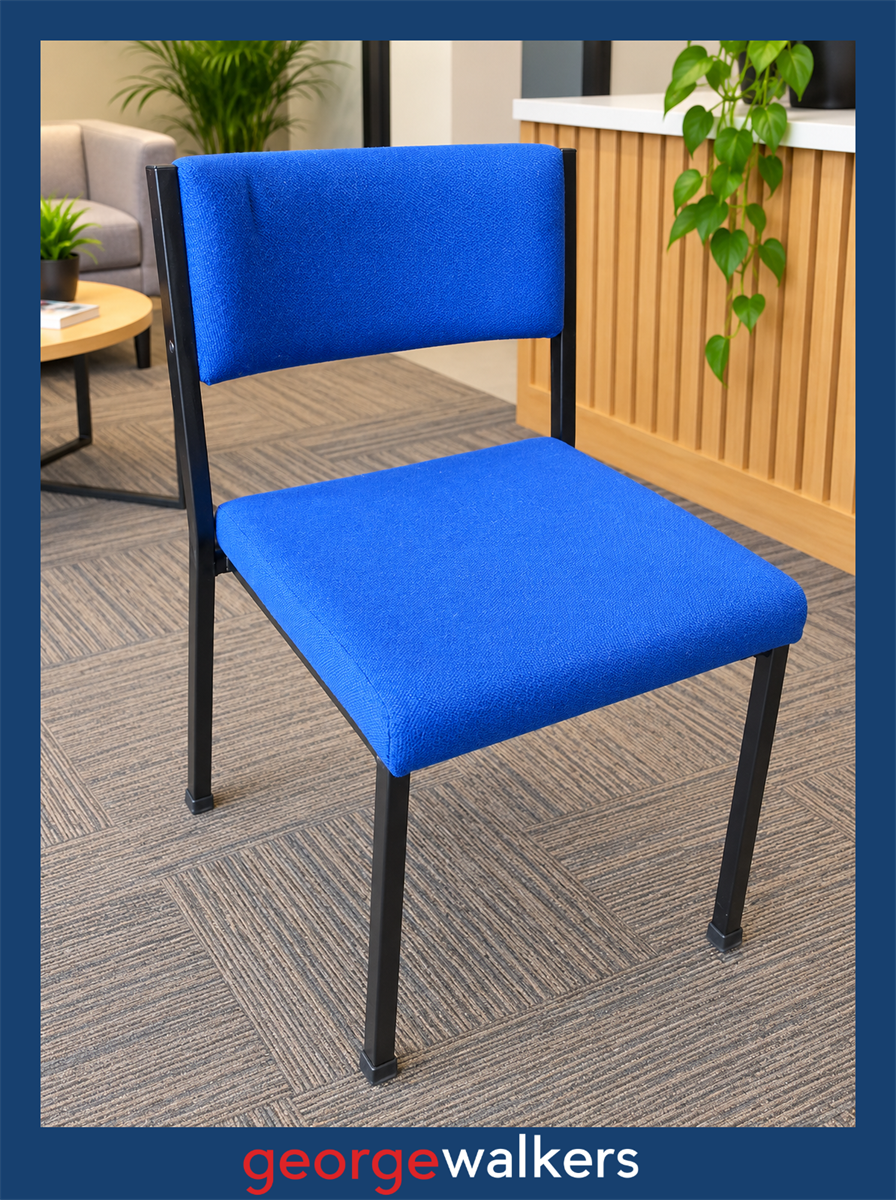 Reception chair – Visitor chair – Electric blue – Commercial – PR7010