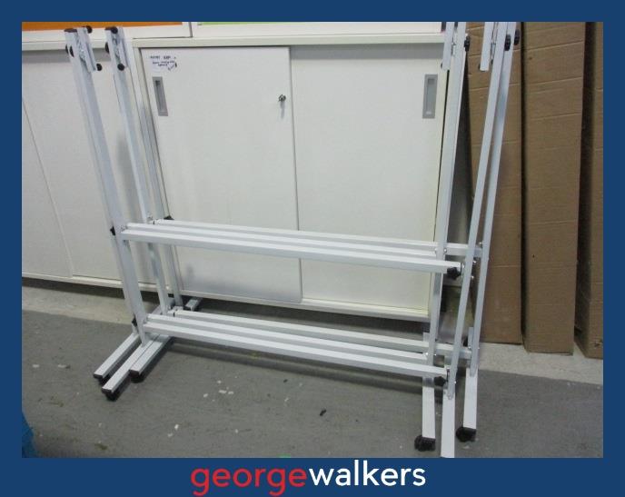 PR6038  White  Metal Whiteboard Stand - George Walkers Office Furniture Megastore