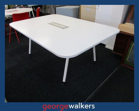PR5769  White  Meeting Table - George Walkers Office Furniture Megastore