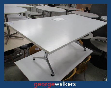 PR5689 - White  Meeting Table - George Walkers Office Furniture Megastore