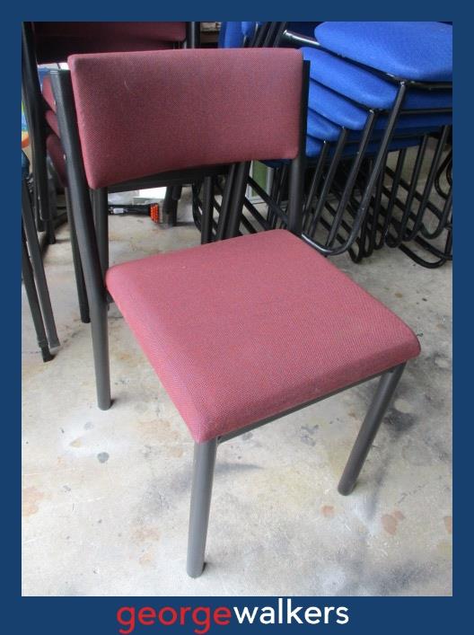 Reception chair – Visitor chair – Stackable – Brick red – PR7012