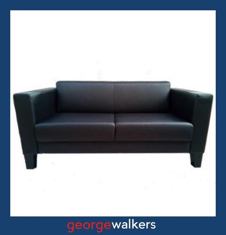 C4024  Black Eden Carlo 2.5 Seater Sofa - George Walkers Office Furniture Megastore