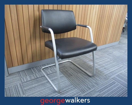 PR6501  Leather Sitland Visitor Chair - George Walkers Office Furniture Megastore