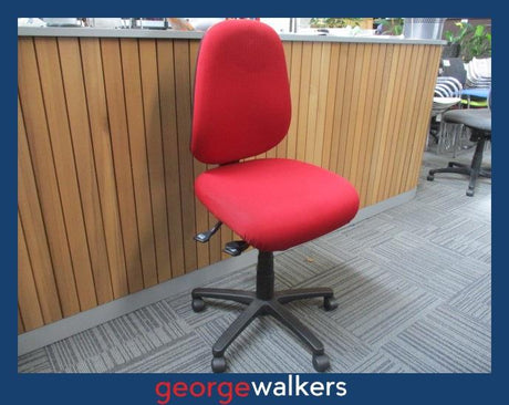 PR6498  Red Dawell Office Chair - George Walkers Office Furniture Megastore