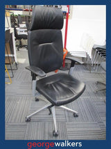 PR6326  Black Sitland Spirit Executive Office Chair - damaged armrest - George Walkers Office Furniture Megastore