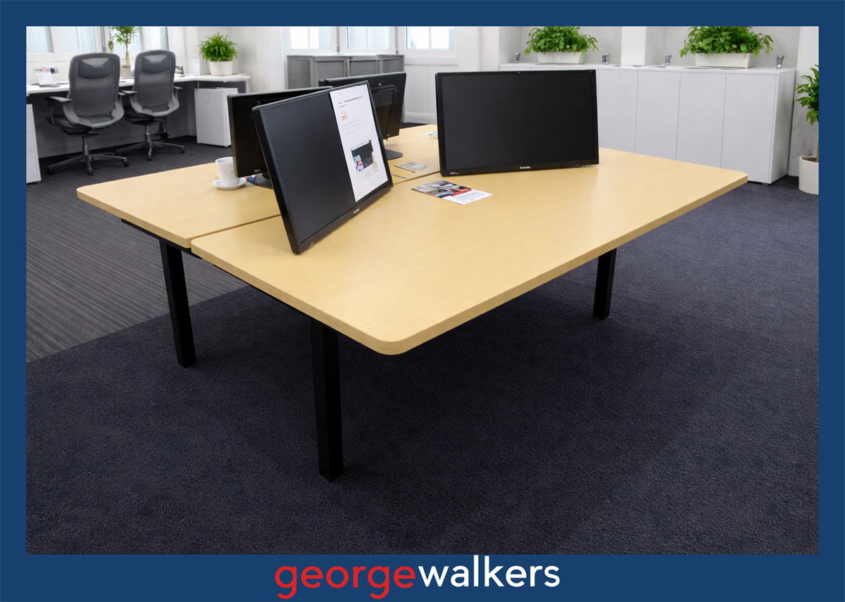 PR5766  Maple  2-Person Pod - George Walkers Office Furniture Megastore