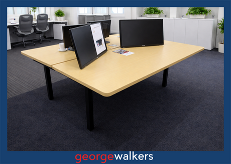 PR5766  Maple  2-Person Pod - George Walkers Office Furniture Megastore