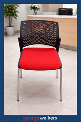 PR1901 - Red Reception Chairs - George Walkers Office Furniture Megastore