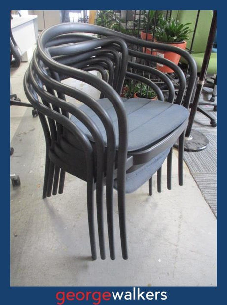 PR6610  Black Vienna Stackable Chair - George Walkers Office Furniture Megastore
