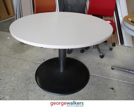 PR5530 - White  Round Table - George Walkers Office Furniture Megastore
