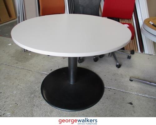 PR5530 - White  Round Table - George Walkers Office Furniture Megastore