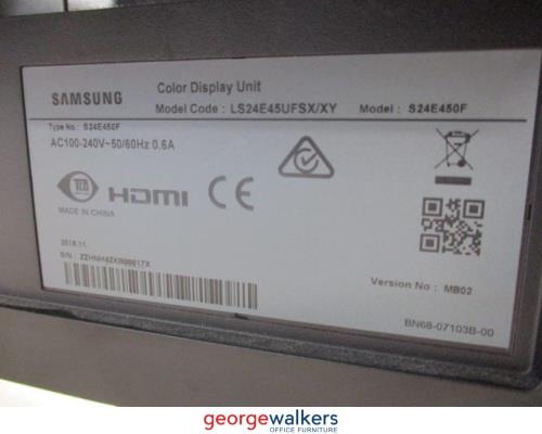 SE450 - COMPUTER MONITOR 24" SAMSUNG - George Walkers Office Furniture Megastore