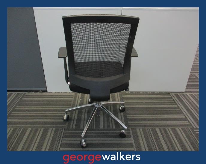 PR5949  Black  Mesh Back Meeting Room Chair - George Walkers Office Furniture Megastore