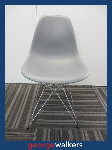 PR5674 - Genuine Grey Herman Miller Eames Side Chair - George Walkers Office Furniture Megastore