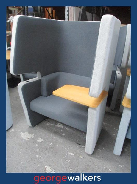 PR6658  Grey Vidak Chat Acoustic Workspace Chair - George Walkers Office Furniture Megastore