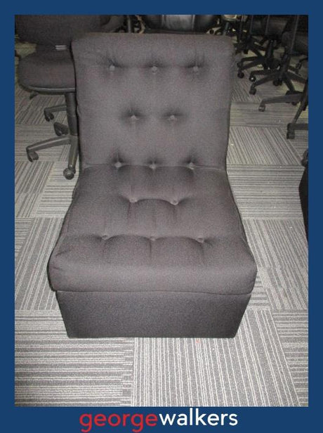 PR6050  Black  Button Back Modular Single Seat - George Walkers Office Furniture Megastore