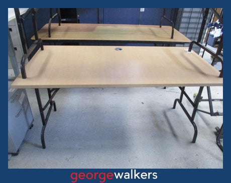 PR6466  Tawa Melteca  Trestle Table - George Walkers Office Furniture Megastore