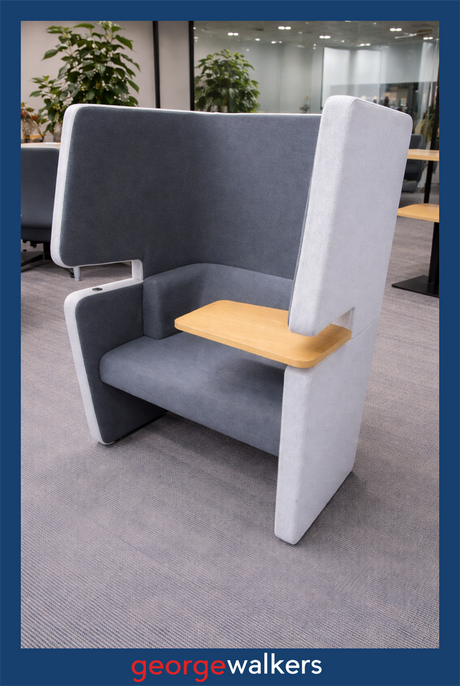 PR6658  Grey Vidak Chat Acoustic Workspace Chair - George Walkers Office Furniture Megastore