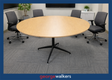 PR6663  Woodgrain  Round Meeting Table 1.2M - George Walkers Office Furniture Megastore