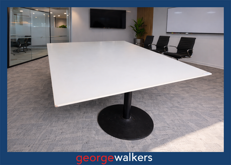 SM14 - White Meeting Table - George Walkers Office Furniture Megastore