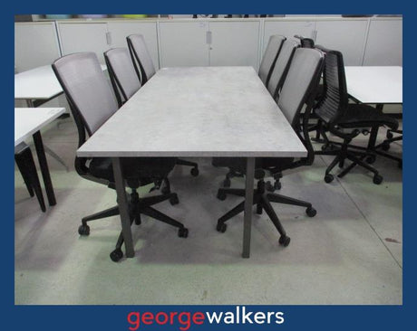 PR5953  Grey  Meeting Table - George Walkers Office Furniture Megastore