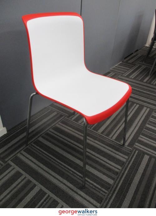 Café Chair Stackable Red/White