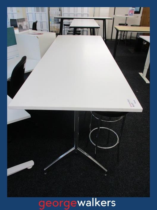 PR5550 - White  Bar Leaner Height Meeting Table - George Walkers Office Furniture Megastore