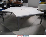 Desk - Pod Desk - 3 Man Pod - White - 2900 x 2500 x 730mm
