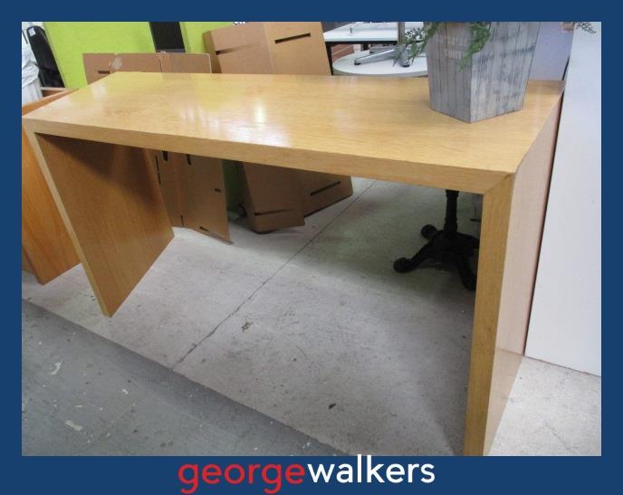 PR5877  Oak Woodgrain  Veneer Reception Counter - George Walkers Office Furniture Megastore