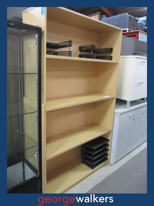 PR5732 - Maple  Bookshelf - George Walkers Office Furniture Megastore