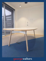 BOARDROOM TABLE – HAWORTH – 2.4M – ROUNDED – RRP $4,000 – PR6946
