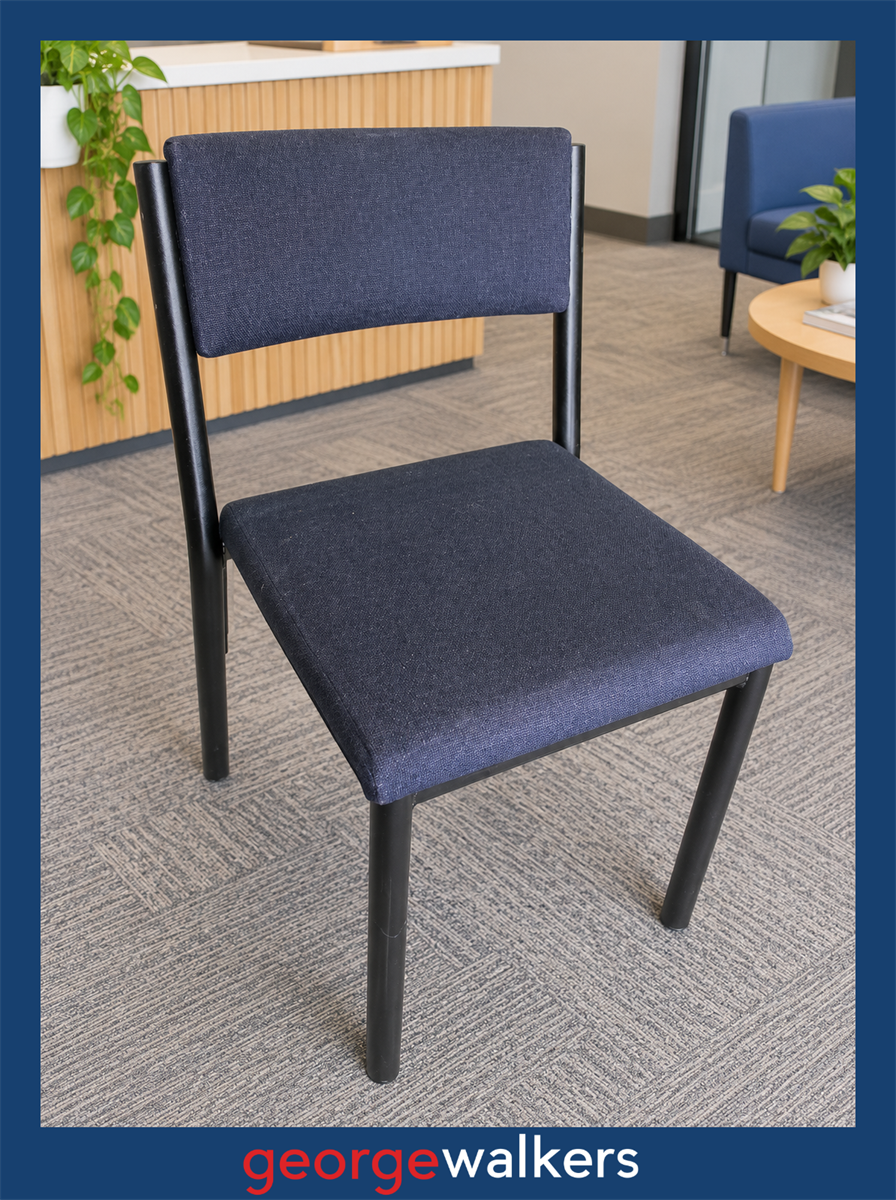 Reception chair – Visitor chair – Navy blue – Commercial – PR7017