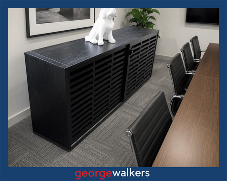 VL103  Black  Buffet Sideboard - George Walkers Office Furniture Megastore