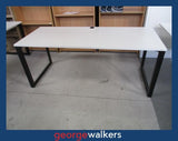 DESK – VIDAK – 1.8M – WHITE / BLACK – COMMERCIAL – PR6953