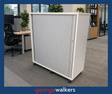 PR6334  White  Single Door Tambour Cupboard - George Walkers Office Furniture Megastore