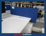 PR6224  Blue Fabric  Desk Partition - Privacy Screen - George Walkers Office Furniture Megastore