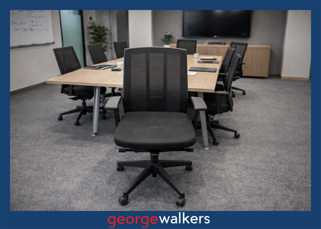 PR6576  Black Eden Office Boardroom Chair - George Walkers Office Furniture Megastore