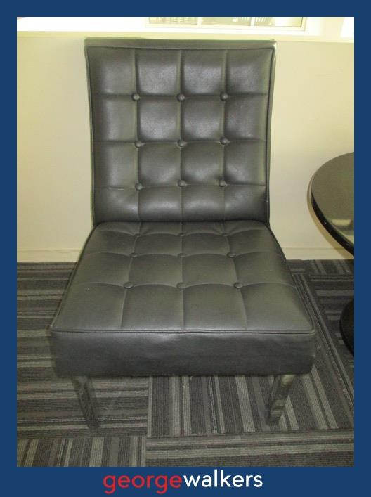 CHAIR – RECEPTION – BUTTON BACK – BLACK – PR6827