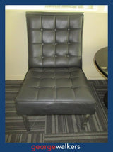 CHAIR – RECEPTION – BUTTON BACK – BLACK – PR6827