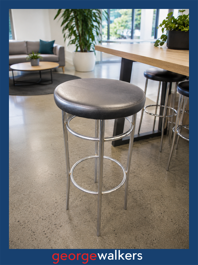 BARSTOOL - LEATHER SEAT - COMMERCIAL - PR5414 - George Walkers Office Furniture Megastore