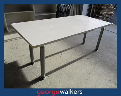 MK52 - Silver Strata Meeting Table - George Walkers Office Furniture Megastore