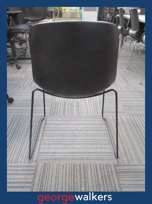 PR6690  Black Vidak Black Visitor Chair - George Walkers Office Furniture Megastore