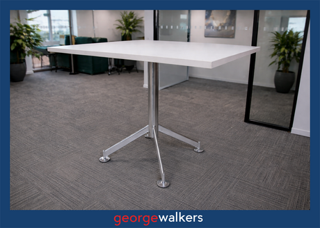 PR6666  White  Meeting Table 1.2M - George Walkers Office Furniture Megastore